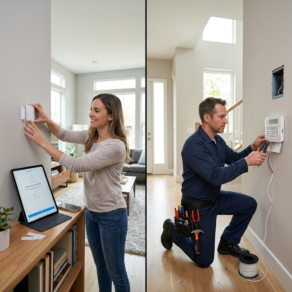 DIY versus professional home security system installation comparison