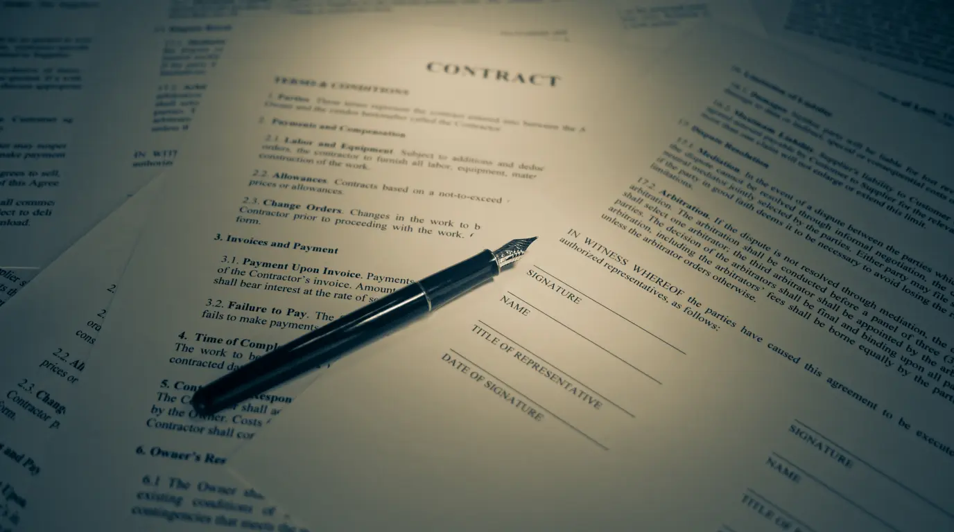 Early termination clause highlighted in a security contract