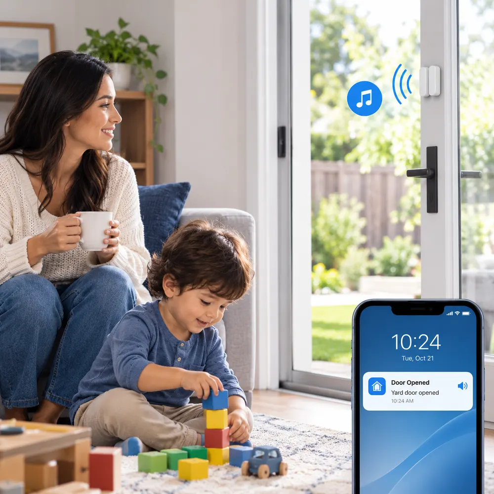 A door sensor that can chime when a door opens