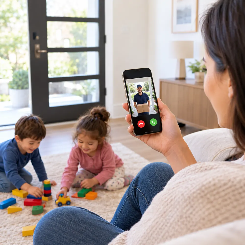 Screening a visitor with a video doorbell