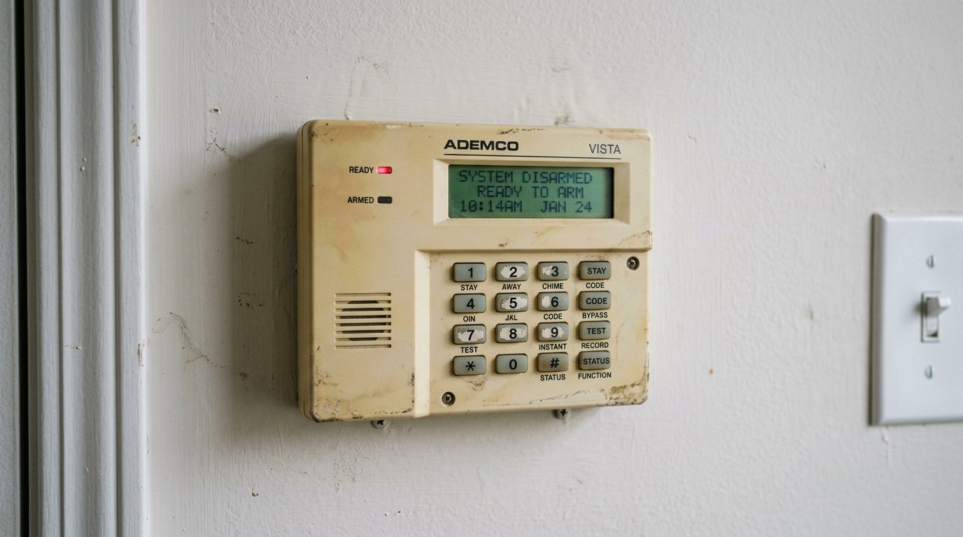 Older home security keypad due for evaluation
