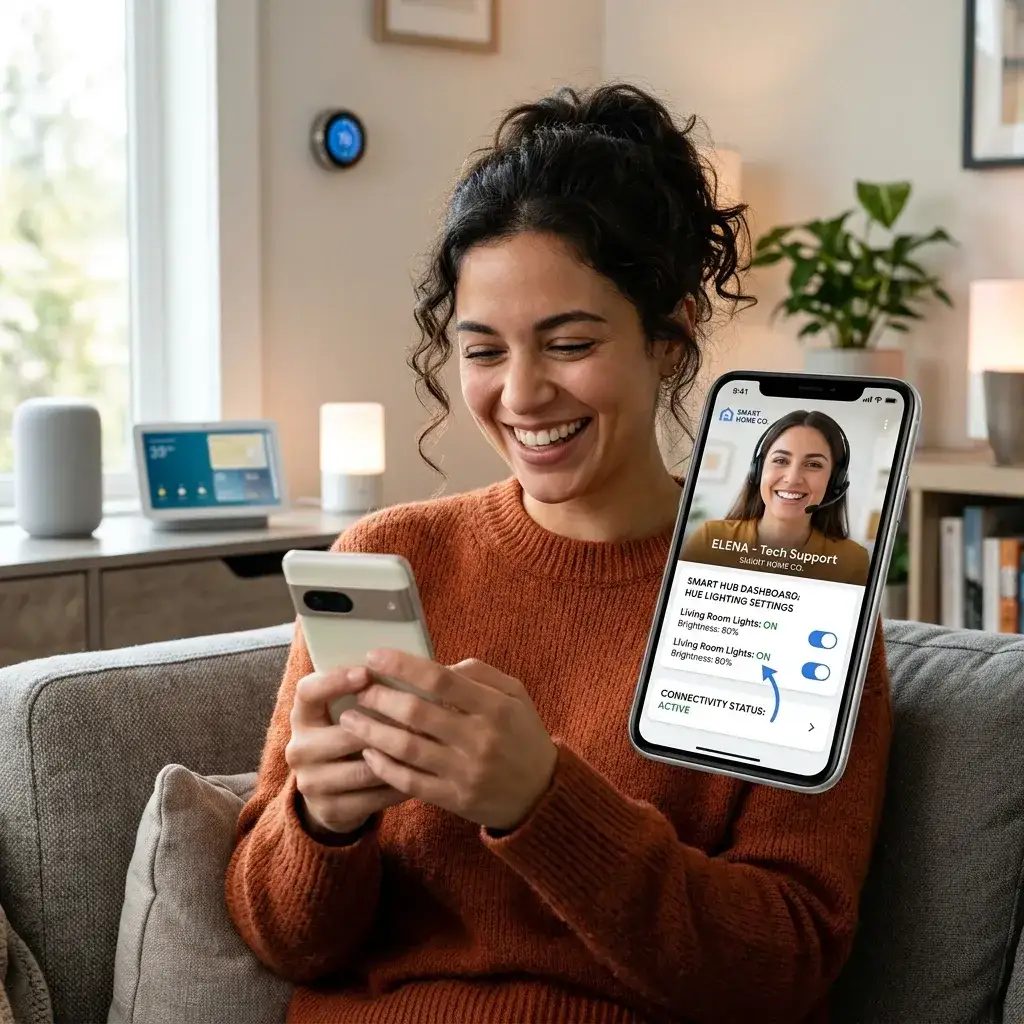 Family protected sleeping soundly with smart security